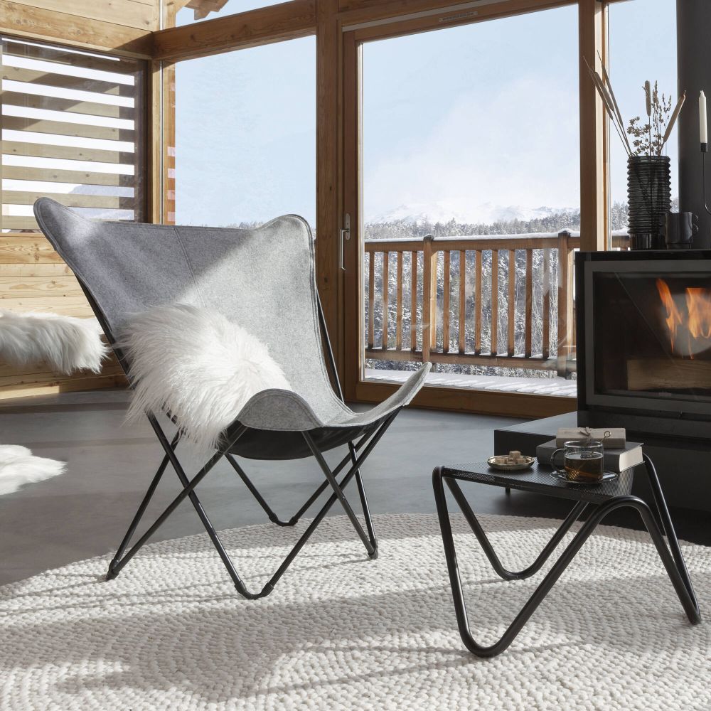 butterfly campingstuhl Breiter Butterfly Chair-Sessel Sphinx Soft Filz-Optik|von lafuma|Tube – MODERN.CONCEPT
