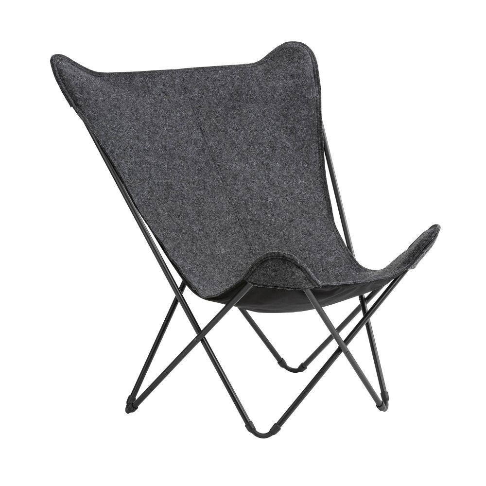 butterfly campingstuhl Breiter Butterfly Chair-Sessel Sphinx Soft Filz-Optik|von lafuma|Tube – MODERN.CONCEPT