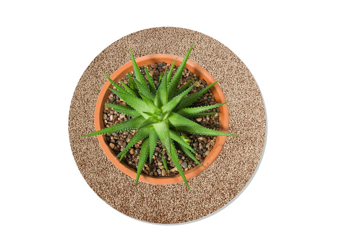 Blumentopfunterlage flora aus Polyamid|von Keilbach|sandfarben|Verschiedene Größen ab Ø 25 cm