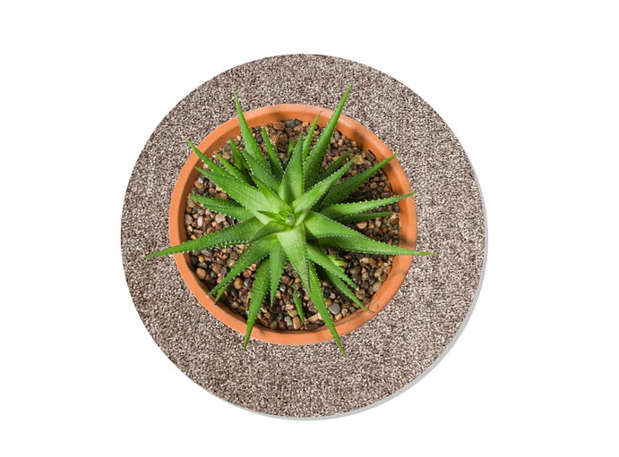Blumentopfunterlage flora aus Polyamid|von Keilbach|hellgrau|Verschiedene Größen ab Ø 25 cm