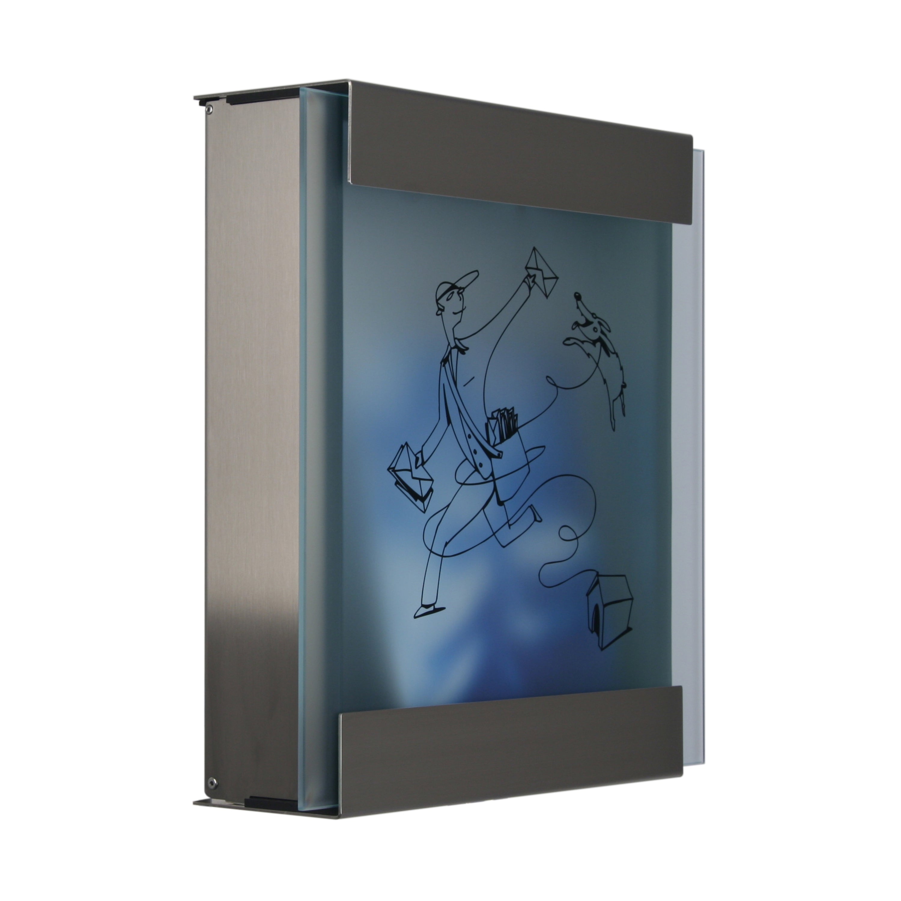 Briefkasten glasnost aus Edelstahl | von Keilbach | L: 42 cm B: 43,5 cm H: 13 cm