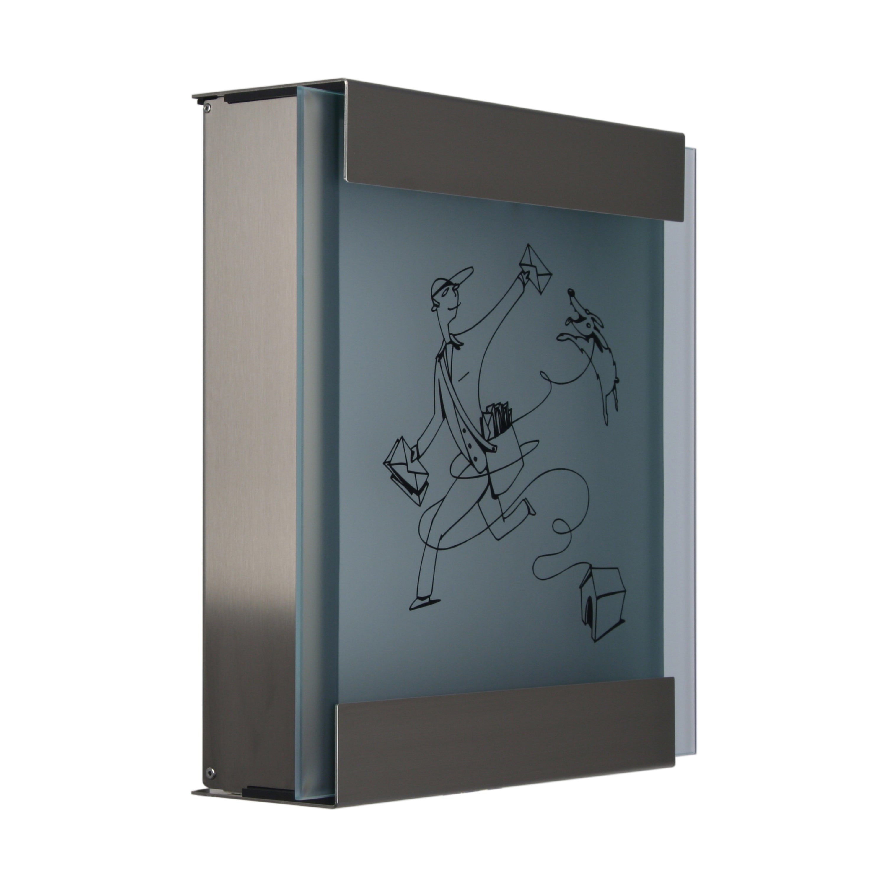 Briefkasten glasnost aus Edelstahl | von Keilbach | L: 42 cm B: 43,5 cm H: 13 cm
