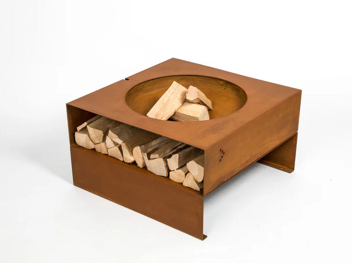 Feuerschale light my fire.cube aus wetterfestem Stahl|von Keilbach|80 x 80 x 44 cm