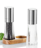 AdHoc Set-Pfeffer- und Salzmühlen MENAGE CRYSTAL|Tablett aus Akazienholz|Höhe 17,5