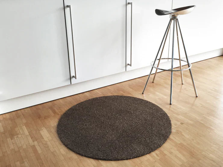 Fußmatte point aus Polyamid|von Keilbach|sandfarben|Ø 85 cm|Ø 115 cm