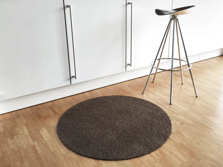 Fußmatte point aus Polyamid|von Keilbach|braun|Ø 85 cm|Ø 115 cm