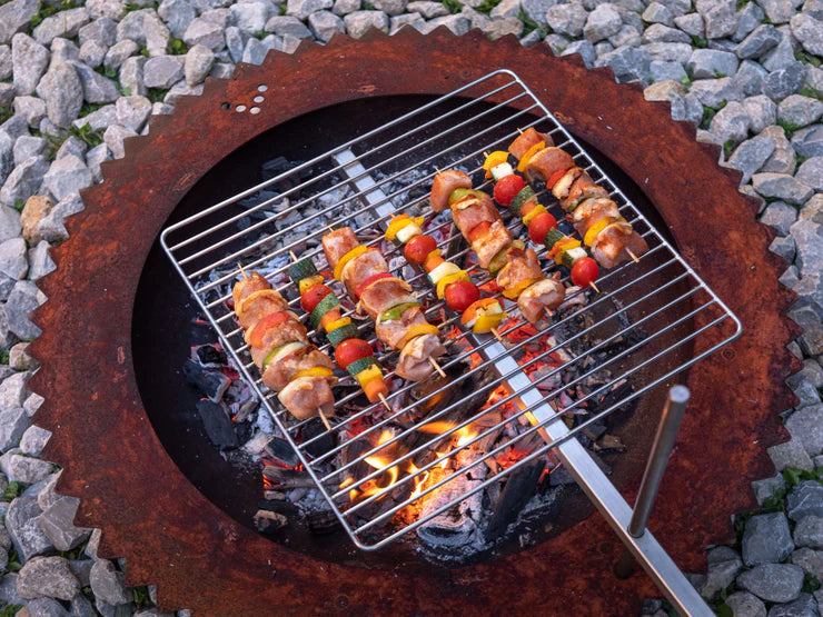 Grillrost aus Edelstahl für Feuerschale sun und moon|von Keilbach|42 x 40 cm