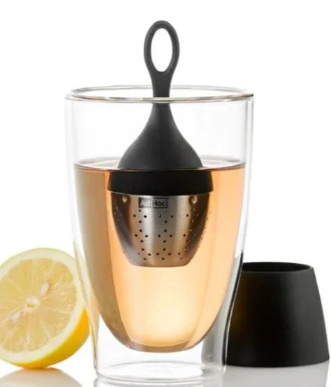 Teeglas mit schwimmendem Teeeifilter ,modell Schwarz 