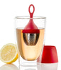 Teeglas mit schwimmendem Teeeifilter ,Modell Rot
