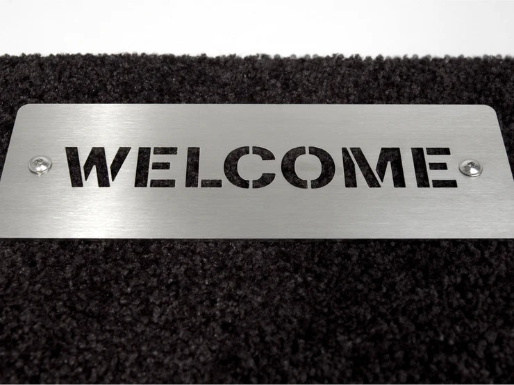 Fußmatte welcome mit rutschfestem Rücken|von Keilbach|schwarz|87 x 57 cm