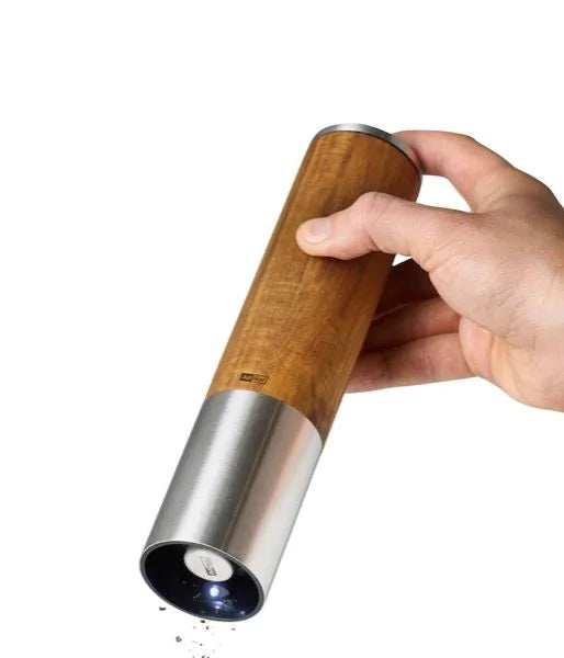 AdHoc Elektrische Pfeffer- oder Salzmühle eMill.5|H 22cm Ø 5cm|Edelstahl